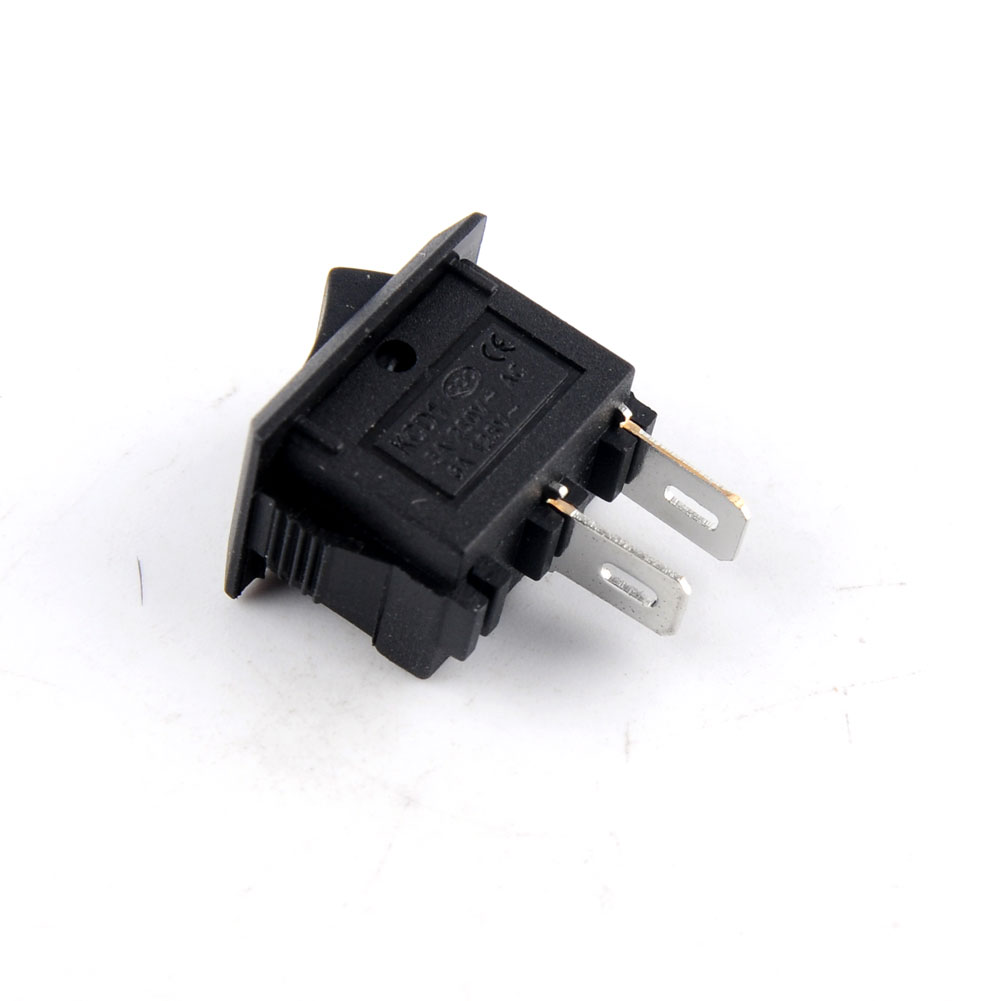 Interrupteur à bascule miniature 2 broches ON/OFF SPST 10x15 mm AC 250V 3A snap-in